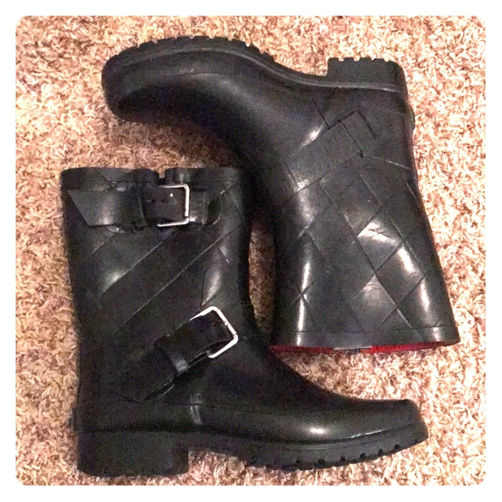 Sperrys Black Rain Boots